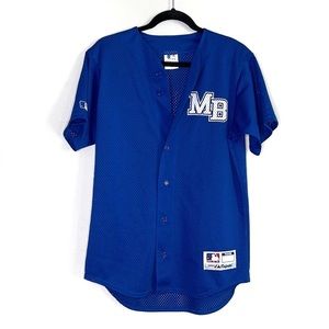MLB MAJESTIC Milwaukee Brewers #4 blue jersey size Small